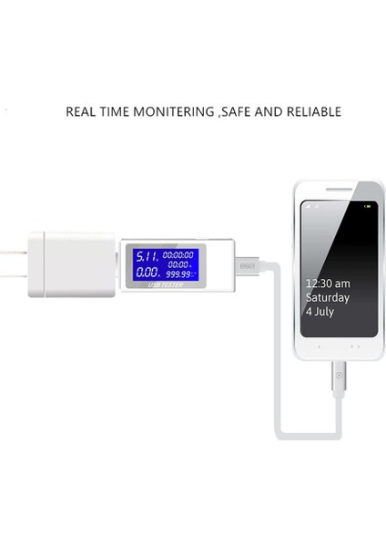 USB Test Cihazı Akım 4-30V Gerilim Ölçer Zamanlama Ampermetre Dijital Monitör (Yurt Dışından)