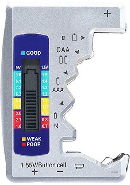 4pcs BT-886 Dijital Pil Test Cihazı Kontrol Akü Gerilim Ölçer Gümüş (Yurt Dışından)