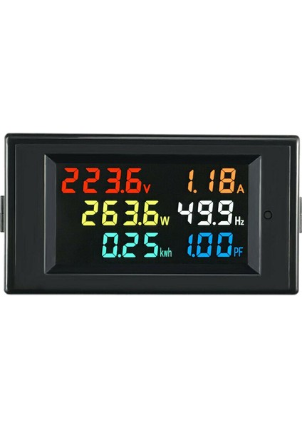6'sı 1 Arada Ac Monitör D69-2058 Ac Dijital Gerilim ve Akım Güç Frekans Faktörü Elektrik Sayacı Çok Fonksiyonlu Güç Monitörü (Yurt Dışından)