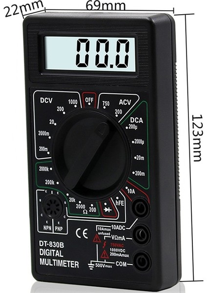 LCD Dijital Multimetre Mini Multimetre Voltmetre Ampermetre Ohm Test Cihazı Amper Metre Profesyonel Aracı (Yurt Dışından)