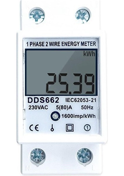 Beyaz Enerji Ölçer Dijital Enerji Ölçer Ac 220 V Kwh Gerilim Akım Güç Tüketimi Ölçer B (Yurt Dışından)