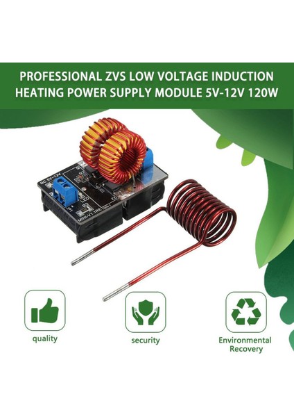 Profesyonel Zvs Alçak Gerilim Indüksiyonlu Isıtma Modülü 5V-12V 120W (Yurt Dışından)