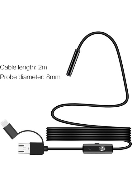 Ma 8mm Yılan Kapsamı Endoskop Muayene Kamerası Andorid Windows-Siyah Için Boroskop (Yurt Dışından) fırsatları