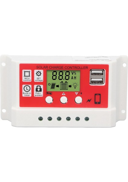 Solar Şarj Regülatörü Pwm Lityum Pil Fotovoltaik Regülatör Enerji Üretim Sistemleri Akıllı Evler Için LCD Ekran (Yurt Dışından) fiyatları