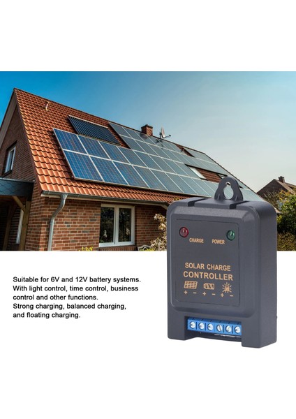 Solar Şarj Kontrol Cihazı, 6V 12V Için Pwm Ayarlı Güneş Paneli Regülatörü (Yurt Dışından)