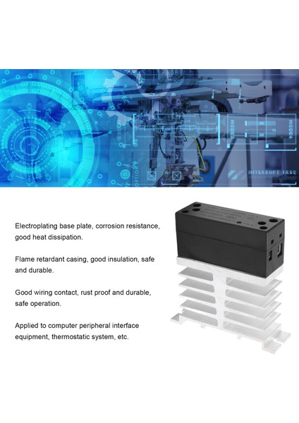 Dc Ssr Aksesuarı, Güvenli Çalışma 3-32V Girişli Katı Hal Röle Motor Kontrolü Için Abs Alüminyum Alaşımı (Yurt Dışından)