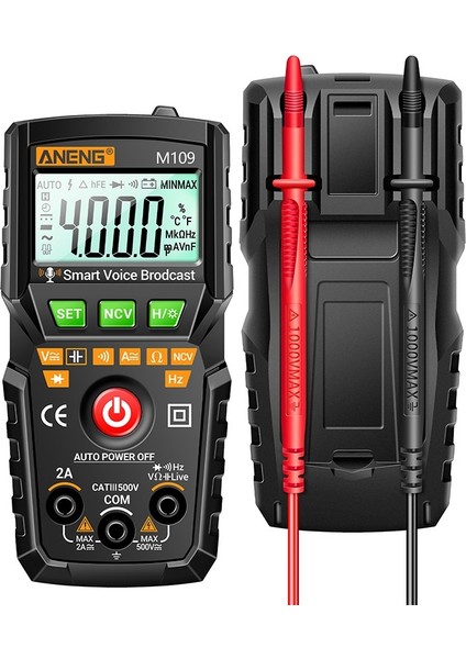 LCD Dijital Multimetre Ac/dc Gerilim Akım Ölçer Ampermetre Ohmmetre Voltmetre Diyot Direnç Kapasite Frekans Ölçer Ncv Temassız Multitester Desteği Sesli Yayın (Yurt Dışından) fiyatları