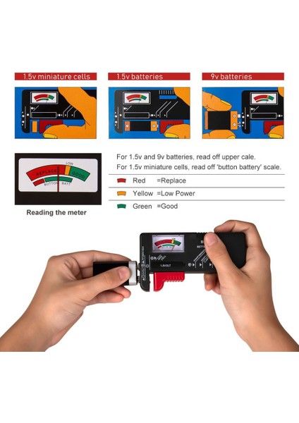 Pointer BT-168 Pil Kapasitesi Test Cihazı Pil Test Cihazı Elektrik Test Cihazı - Siyah (Yurt Dışından)