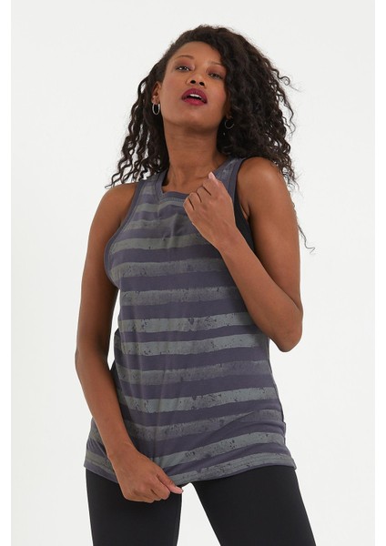 Kadın %100 Pamuk Biye Detaylı Atlet Antrasit modelleri