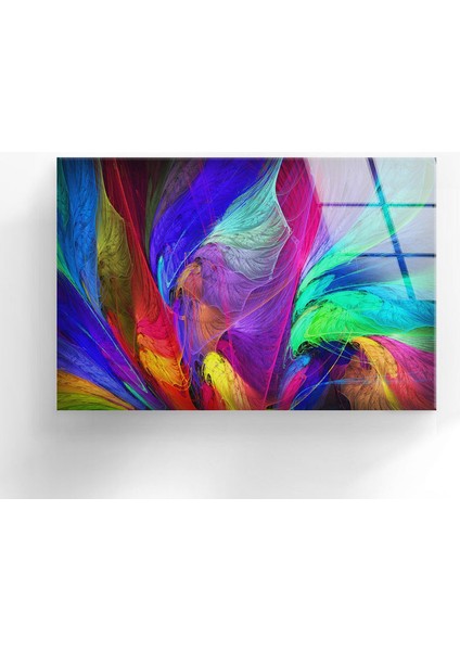Canlı Renkli Soyut Cam Duvar Tablosu fiyatları