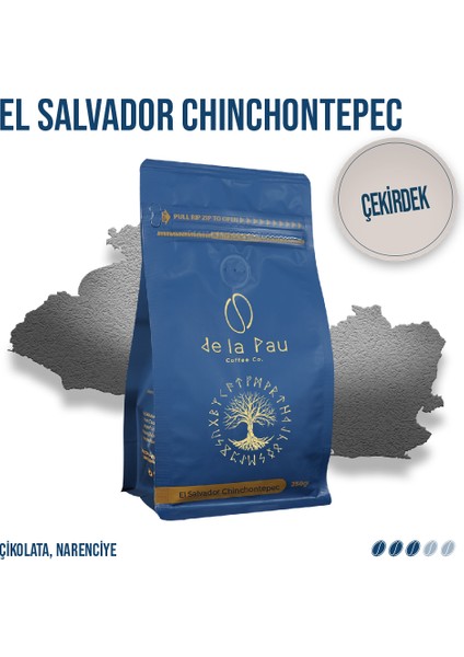 El Salvador Chinchontepec Kavrulmuş Paket Çekirdek Kahve 250 gr