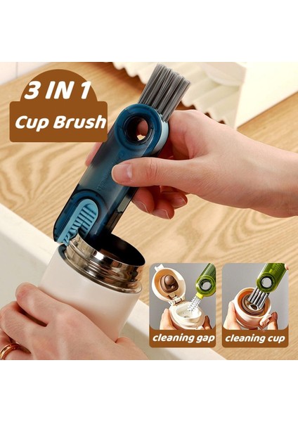 [sıcak] 3'ü 1 Arada Şişe Boşluğu Temizleme Fırçası Çok Fonksiyonlu Bardak Temizleme Fırçaları Su Şişeleri Temizleme Aracı Mini Silikon U-Şekilli Fırça (Yurt Dışından)