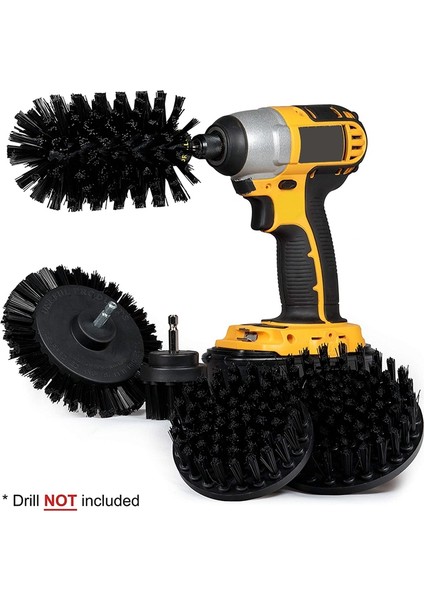 Matkap Fırçası Elektrikli Scrubber Seti Mutfak Temizleme Fırçası Aksesuarları Matkap Fırçası Aparatı Tezgah Temizleme Seti Siyah (Yurt Dışından) fırsatları