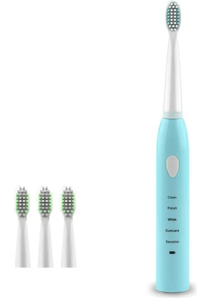 Şarj Edilebilir Ultrasonik Diş Fırçası 4 Fırça Başlıklı Elektrikli Diş Fırçası Yetişkinler Için Su Geçirmez Ağız Diş Temizleme Bakımı (Yurt Dışından)