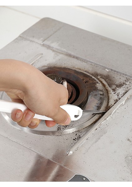 Gaz Sobası Temizleme Fırçası Artefakt Mutfak Kıl Küçük Fırça Soba Tel Fırça Çok Fonksiyonlu Gaz Sobası Pas Temizleme Aracı (Yurt Dışından)