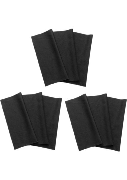 9x Mikrofiber Temizlik Bezi 20X19CM, Siyah Temizlik Bezi, Dokunmatik Ekran, Akıllı Telefon Ekranı, Gözlük, Dizüstü Bilgisayar, Lens (Yurt Dışından)