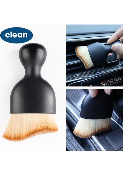 Adet Ark Araba Iç Temizlik Yumuşak Fırça Pano Hava Çıkış Boşluğu Toz Giderme Detaylandırma Fırçası Oto Bakım Temizleme Aracı (Yurt Dışından)