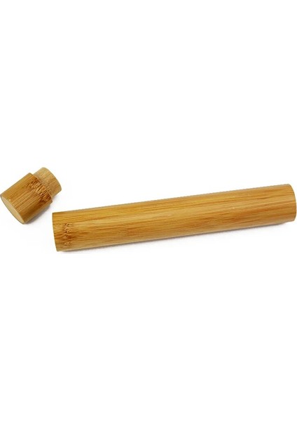 Adet Bambu Tüp Çevre Dostu Doğal Bambu Diş Fırçası Seyahat Çantası Doğal Organik Biyobozunur ve 1 Adet Bambu Diş Fırçası (Yurt Dışından)