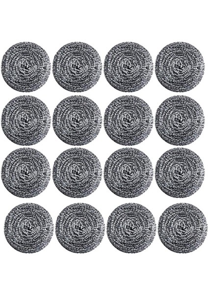 16 Adet Paslanmaz Çelik Süngerler Yıkayıcılar, Gereçler Yıkayıcı Ovma Pedleri Topu Pas Çıkarmak Için Kirli Tencere Temizleyici (Yurt Dışından)