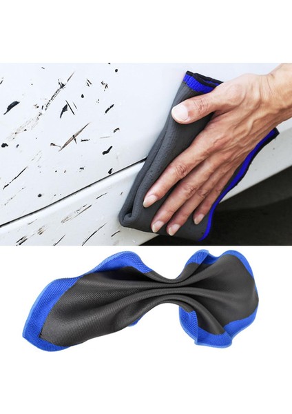 [ayak Izi] 30*30CM Araba Temizleme Sihirli Kil Bezi Sıcak Kil Havlu Araba Detaylandırma Yıkama Havlusu Mavi Kil Bar Havlu Yıkama Aracı (Yurt Dışından)