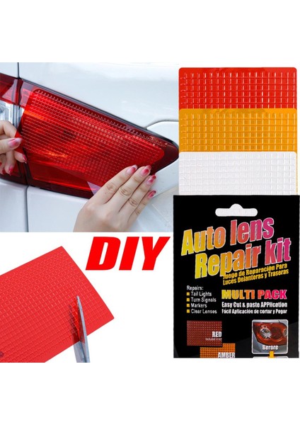 Kendinden Yapışkanlı Araba Arka Lamba Lens Filmi Çatlak Onarım Yaması (Yurt Dışından)