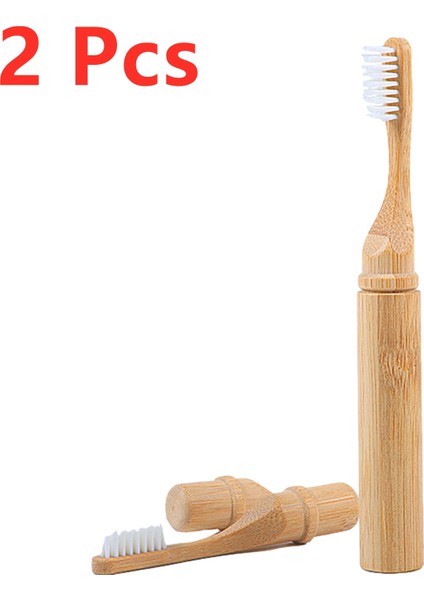Adet Bambu Kol Diş Fırçası ve Tüp-Diş Fırçaları Için Taşınabilir Ahşap Kapak, Eko Tek Ahşap, Rustik Diş Fırçası Konteyner Tüpleri (Yurt Dışından)
