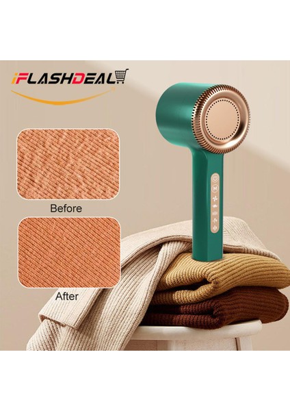 Iflashdeal Kumaş Tıraş Makinesi Elektrikli Kazak Tıraş Makinesi USB Şarj Edilebilir Lint Remover Giyim Saç Topu Giyotin Fuzz Sökücü Giysiler Için Kanepe Perde Çorap (Yurt Dışından)