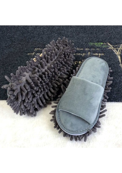 Ev Temizleme Fırçası Zemin Zemin Temizleme Araçları Tembel Terlik Temizlik Bezi 1 Çift Mikrofiber Yenilik Terlik Tarzı Mops (Yurt Dışından)