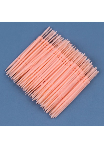 100 Adet Çekme Diş Arası Fırçası Çift Kafalı Fırça Diş Temizleme Kürdan Ağız Bakımı Aracı Kürdan Diş Ipi (Yurt Dışından)