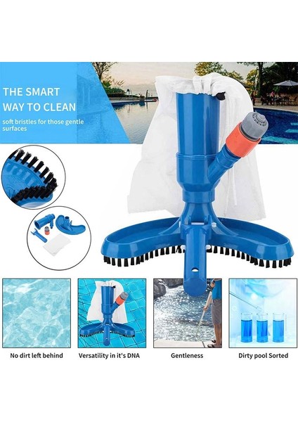 Takım Yüzme Havuzu Elektrikli Süpürge Havuz Fırçası Temizleme Aracı Gölet Çeşmesi Emme Başlığı Açık Spa Temizleyici Fırça (Ab/abd) (Yurt Dışından)