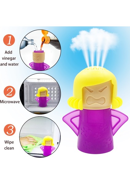 [ayak Izi] Kızgın Anne Mikrodalga Temizleyici Fırın Buharlı Temizleyici Mutfak Için Mikrodalga Aletlerini Kolayca Temizler Buzdolabı Temizleme Araçları (Yurt Dışından) modelleri