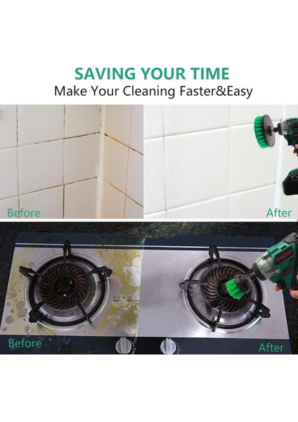 Adet Matkap Fırçası Ek Kiti Elektrikli Scrubber Matkap Fırçaları, Banyo, Mutfak, Bahçe, Zemin, Küvet, Barbekü Aleti, Otomotiv Temizleme Için 6 Inç Uzun Uzatma Uzatma (Yurt Dışından)