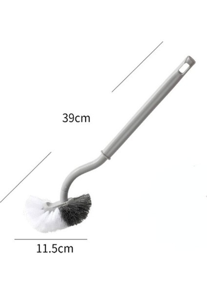 Çok Fonksiyonlu Kafa Plastik Tuvalet Fırçası Kavisli Banyo Temizleme Scrubber Bükme Kalınlaşmak Kolu Köşe Fırça Pp Tutucu (Yurt Dışından)