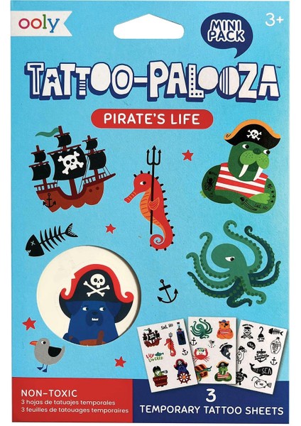 Ooly Mini Tattoo Palooza Geçiçi Dövme Seti - Pirate’s Life