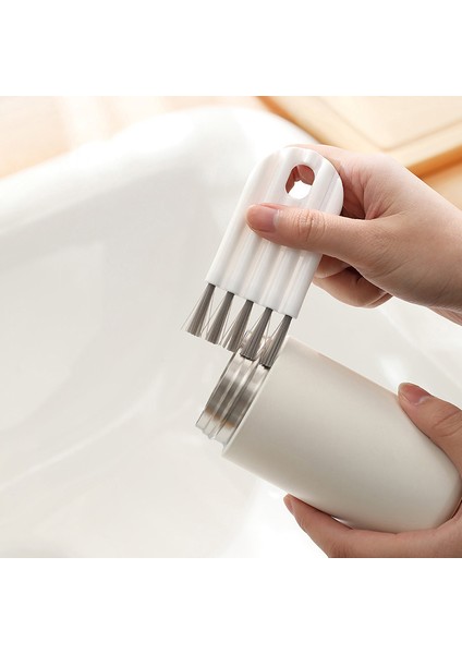 Çok Fonksiyonlu Temizleme Fırçası Bükülebilir Bardak Kapağı Oluk Boşluğu Ölü Köşe Fırçaları (Yurt Dışından)