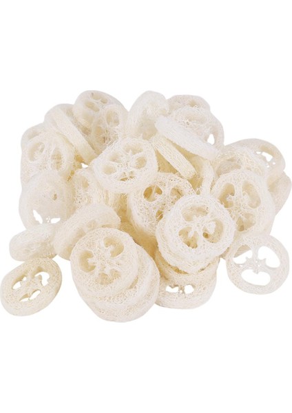 4-6 cm Geniş 50 Adet/grup Doğal Lif Kabağı Dilim Diy Özelleştirme Sabun Araçları, Temizleyici, Sünger Scrubber, Yüz Sabunu Tutucu (Yurt Dışından)
