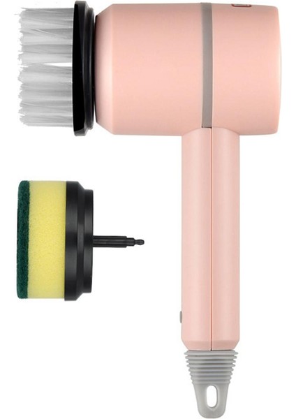 Elektrikli Temizlik El Bulaşık Fırçası Uygun Mutfak Tuvalet, Pembe (Yurt Dışından)