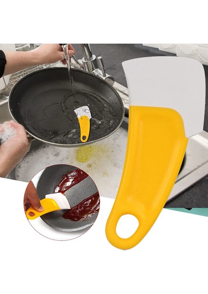 Ev Temizlik Spatula Gres Isıya Dayanıklı Temizlik Esnek Kalınlaşmış Kazıyıcı Tava Kazıyıcı Aracı Sarı (Yurt Dışından) modelleri
