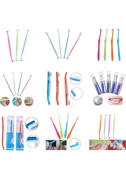 1 Adet Ortodontik Diş Fırçası Sivri ve Düz Kafa Yumuşak Saç Düzeltme Temiz Diş Boşluğu Ipi Çift Uçlu Ağız Diş Brace Bakımı (Yurt Dışından) modelleri