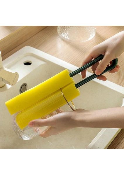 Çift Taraflı Bardak Sünger Fırça Mutfak Bulaşık Yıkama Temizleme Aracı Içecek Şarap Cam Şişe Cam Bardak Yıkama Temizleme Fırçaları Araçlar (Yurt Dışından)