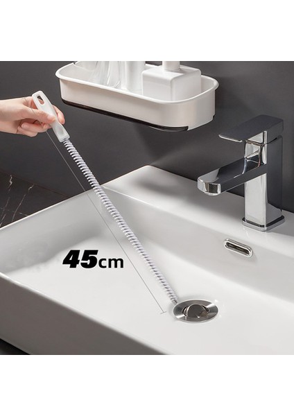 45 cm Taşınabilir Boru Tarama Şerit Saç Fırçası Temizleyici Viraj Lavabo Drenaj Temizleyici Podazz (Yurt Dışından) fiyatları