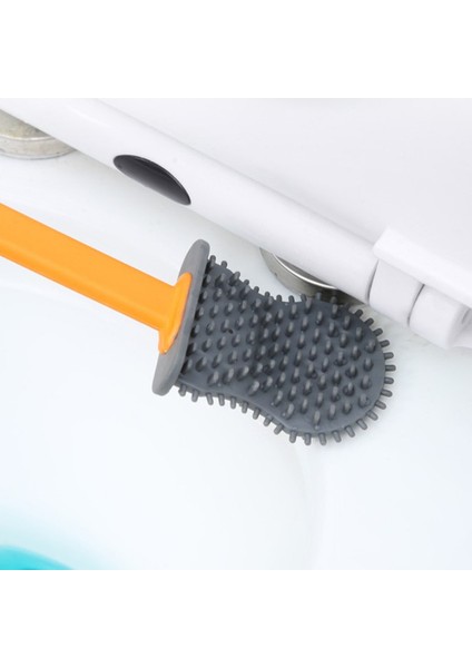 Ev Silikon Tuvalet Temizleme Fırçası Aracı Turuncu (Yurt Dışından) indirimleri