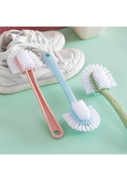 Ev Çok Fonksiyonlu Çok Yönlü Beş Taraflı Ayakkabı Yıkama Fırçası Plastik Uzun Saplı Yumuşak Kıllı Ayakkabı Fırçası 1 Adet (Yurt Dışından)