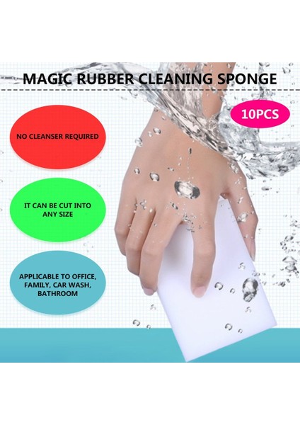 10 Adet Sihirli Sünger Silgi Temiz Temizleme Çok Fonksiyonlu Köpük Temizleyici Beyaz - Beyaz (Yurt Dışından) fırsatları