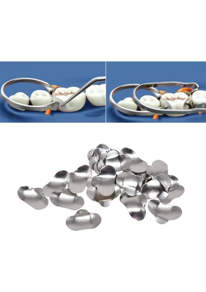 Dental Matrix NO.1.398 Diş Değiştirme Için Kesit Konturlu Metal Matrisler Diş Hekimi Matris Halkası Ayrı Olarak Satılır (Yurt Dışından) modelleri