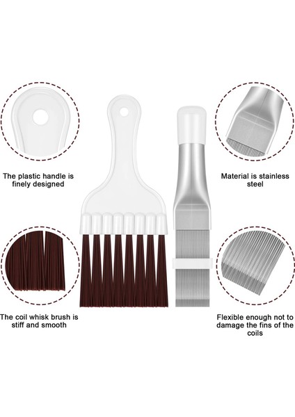 Parça Klima Kondenser Fin Tarak, Fin Temizleme Fırçası Klima Fin Temizleyici Buzdolabı Bobini Temizleme Çırpma Fırçası Metal Fin Evaporatör Radyatör Tamir Aracı (Yurt Dışından) fırsatları