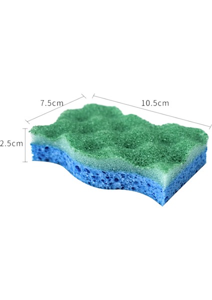 Silverum Brella Çift Taraflı Bulaşık Süngeri, 6 Paket Ovma Pedleri Ev Temizlik Yıkama Bezi Yeniden Kullanılabilir Yapışmaz Çizilmez Yeşil (Yurt Dışından)
