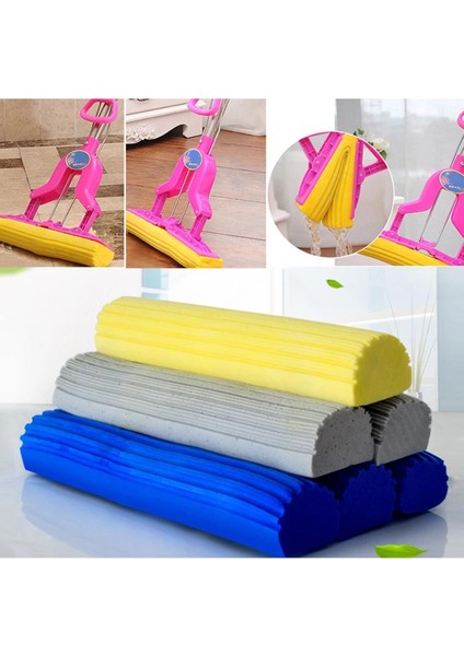 28 cm Rastgele Renk Ev Mutfak Oturma Odası Zemin Temizleme Süngeri Pva Sünger Köpük Paspas Kafası Değiştirme Seti Sıkma Paspas Kafası (Yurt Dışından)