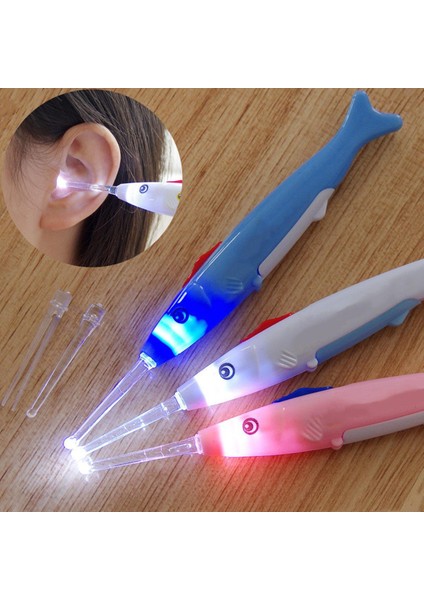 Silverum Brella Adet Bebek Kulak Temizleme Çubuğu LED Işık Yanıp Sönen Çocuk Çocuklar Kulak Kaşığı Temizleyici Balmumu Kulak Kiri Sökücü Aydınlık Kulak Temizleme Çubuğu Temizleme Kulak Bakımı Araçları (Yurt Dışından)