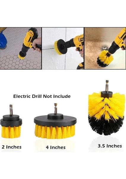 Matkap Fırçası Çok Amaçlı Temizleyici Ovma Fırçası Banyo Yüzeyi Oto Bakım Anlan (Yurt Dışından)